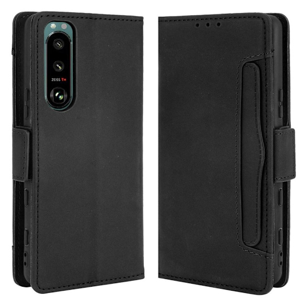 Sony Xperia 5 III monikorttipaikkojen muotoinen lompakkoteline Black