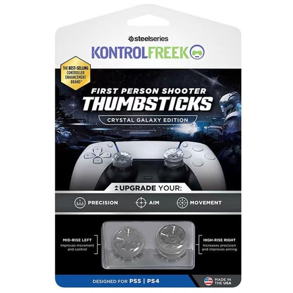 2 stk. tommelfingergreb fingergreb til Sony PlayStation 5 / 4 thumbstick extender Transparent