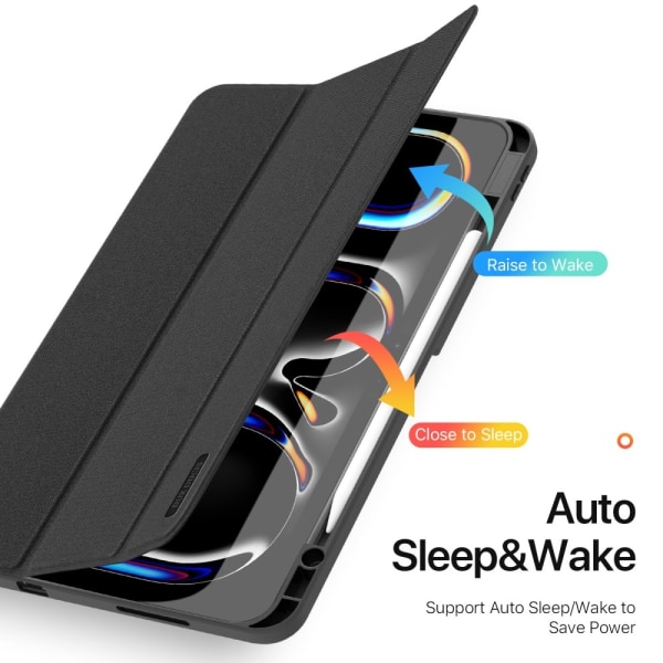 DUX DUCIS Domo iPad Pro 13 (2024) Trefoldet stativ - Sort Black