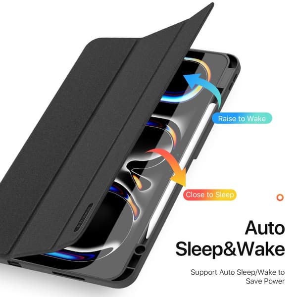 DUX DUCIS Domo iPad Pro 13 (2024) Tri-fold Stativ - Svart Black