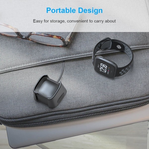 Fitbit Versa USB Laddningskabel / docka 90cm Svart