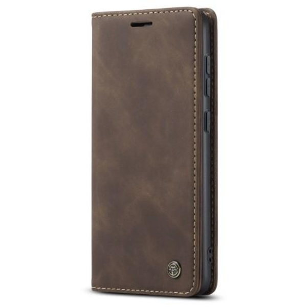 CASEME Retro lompakkokotelo Samsung Galaxy S23+ -puhelimelle - Kahvi Brown