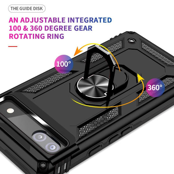 Til Google Pixel 6a 5G Anti-drop TPU+PC-telefonetui Black