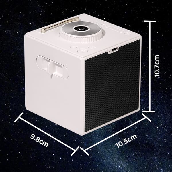 Multifunktionell Galaxy Star - projektor White Noise Bluetooth - högtalare Vit