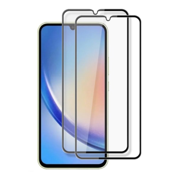 Samsung Galaxy A34 5G Amorus Heltäckande Härdat Glas 2-pack Transparent