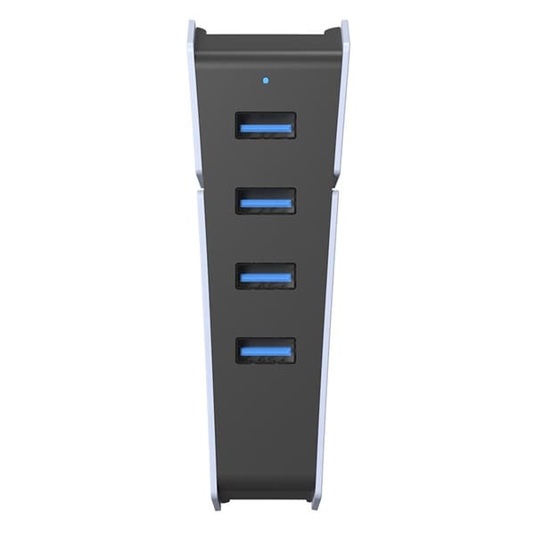 4 Port USB Hub til Sony PS5 Slim Expansion Hub opladeradapter Black