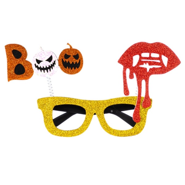 Halloween-lasit juhlapukukoristelu - BOO + huulet Gold
