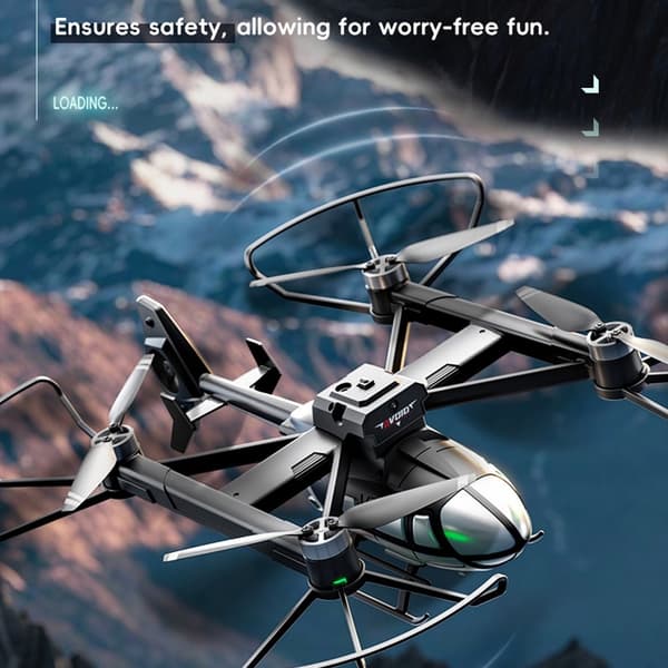X38 DC-135 Helikopter Drone Kamera Luftfoto Quadcopter 2 batterier Black