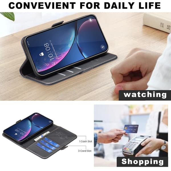 Etui til Xiaomi Redmi Note 15 Pro 5G BINFEN COLOR BF31 Flip Pung Black