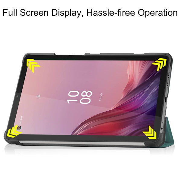 Til Lenovo Tab M9 Trifoldet Stativdæksel Green