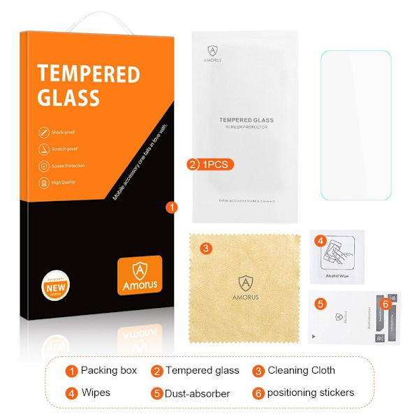 AMORUS Nothing phone (1) 5G Härdat glas skärmskydd Transparent