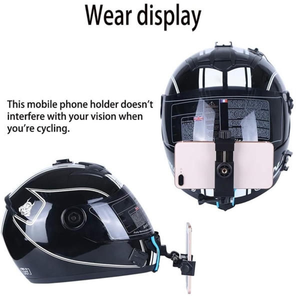 5 - i - 1 motorcykel hjelm montering Clamp Body Strap Tilbehør GoPro Black