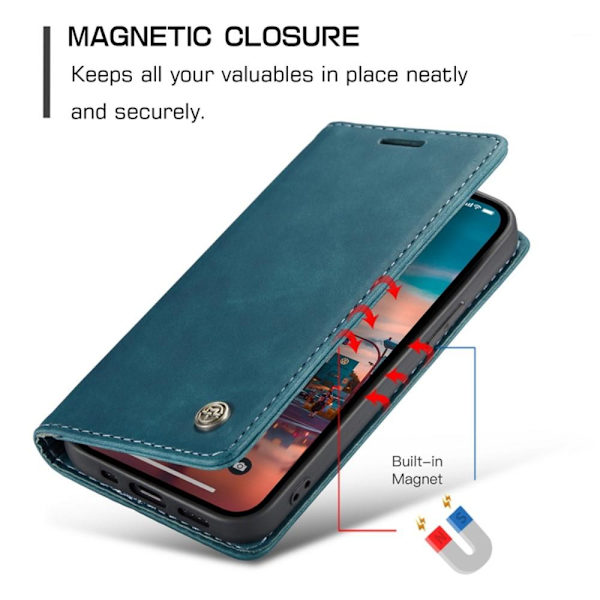 CASEME Plånboksfodral iPhone 14 - Blå Blå