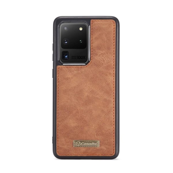 CASEME Samsung Galaxy S20 Ultra Retro läder plånboksfodral - Bru Brun