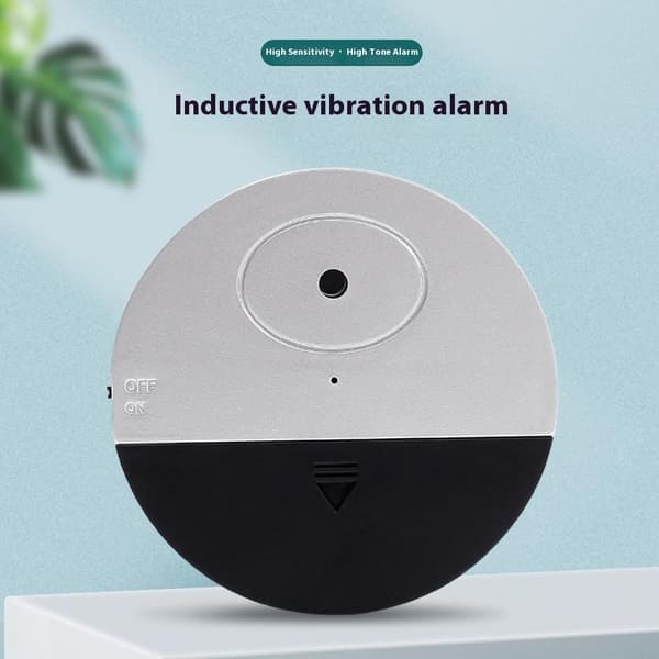 Vibrationsalarm til dør vindue 125dB Tyverialarm Sensor beskyttelse Sikkerhed Black