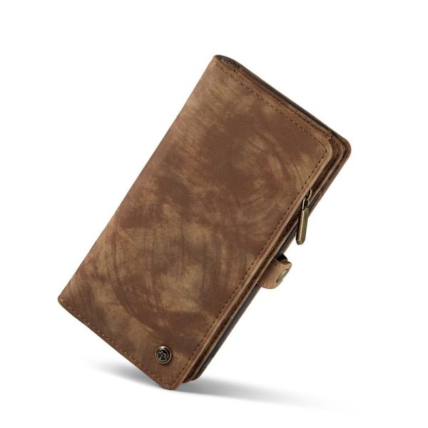 CASEME iPhone 12/iPhone 12 Pro 2-i-1 tegnebog Telefonskal Brun Brown