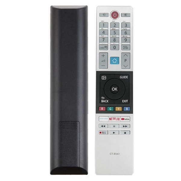 TV fjärrkontroll Ersättning för CT-8543 För TOSHIBA Smart TV Silver