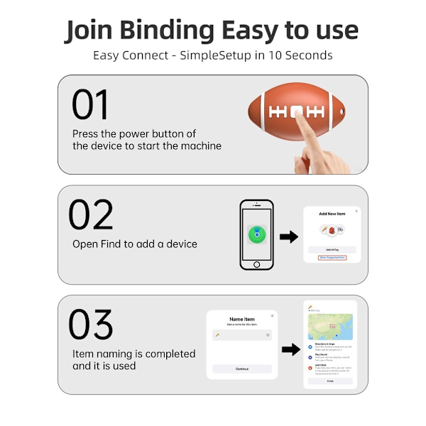 Anti-Lost Mini Global Locator Smart GPS Tracker Fungerar med Find My Brun