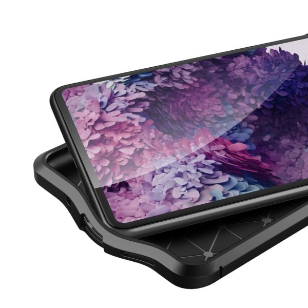 Samsung Galaxy S20 FE TPU Taske Skal Litchi Tekstur - Sort Black