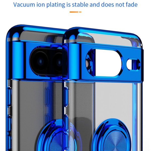 För Pixel 8 Pro skal Finger Ring TPU Transparent