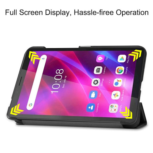 Tri-fold Fodral till Lenovo Tab M7 (3rd Gen) - Svart Svart