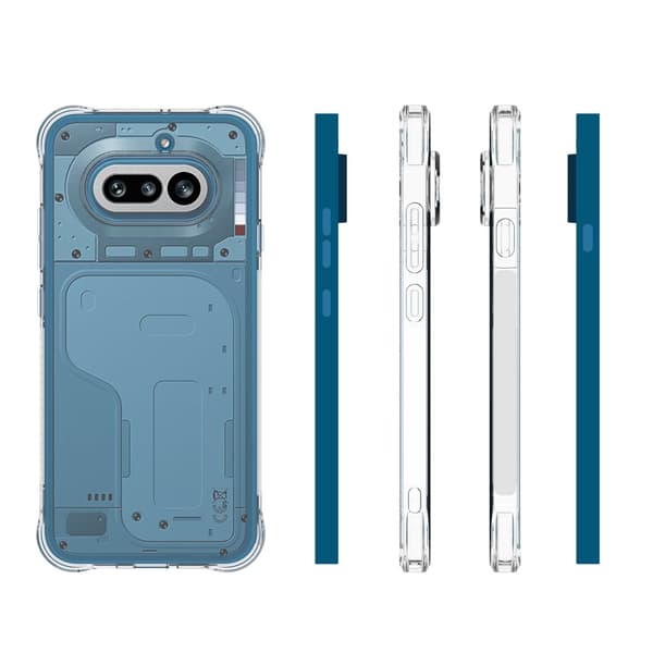 WANLONFENG Mobildeksel med Skjermbeskytter for Nothing Phone (4a) Transparent