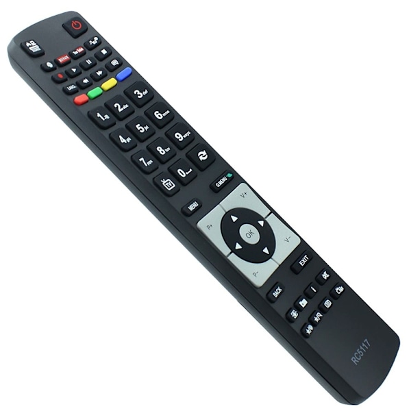 Fjärrkontroll Ersättning för RC5117 För Hitachi TV Svart