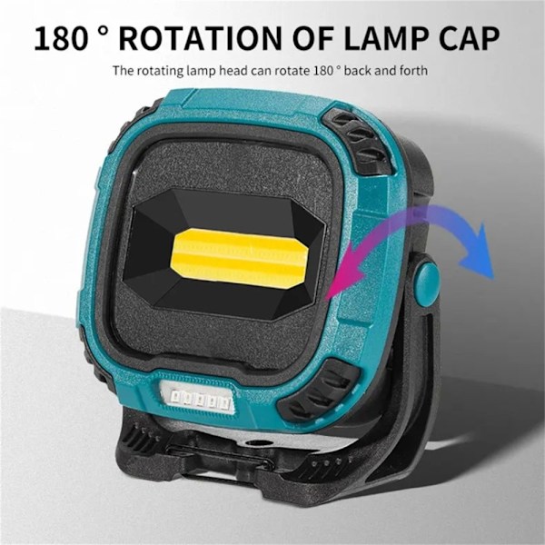 COB Magnetisk Spotlight Arbejdslys Bærbar nødlommelygte Blå Blue
