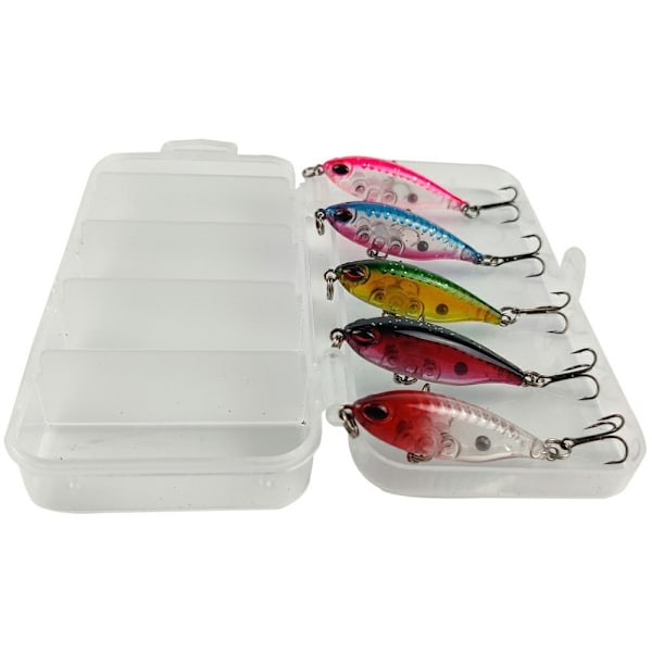 5 kpl Kalastusuistimet Makean veden merikalastus Kelluva Minnow kova syötti helistimellä Multicolor