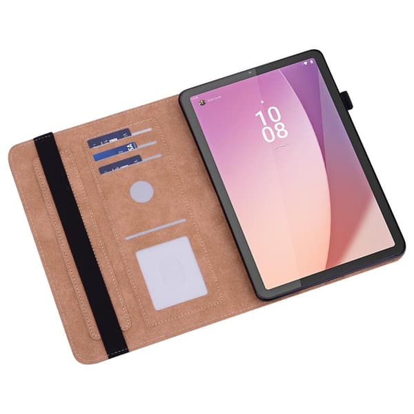 Til Lenovo Tab M9 Almindeligt PU - læder tabletcover Black