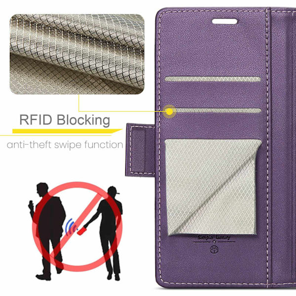 CASEME Til Google Pixel 10a RFID Blokkerende Lommebokdeksel Purple