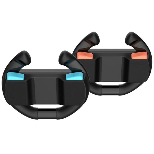 2 stk. kompatibel med Nintendo Switch 2 Joy-Con-kontrollerholder til racingratt Black