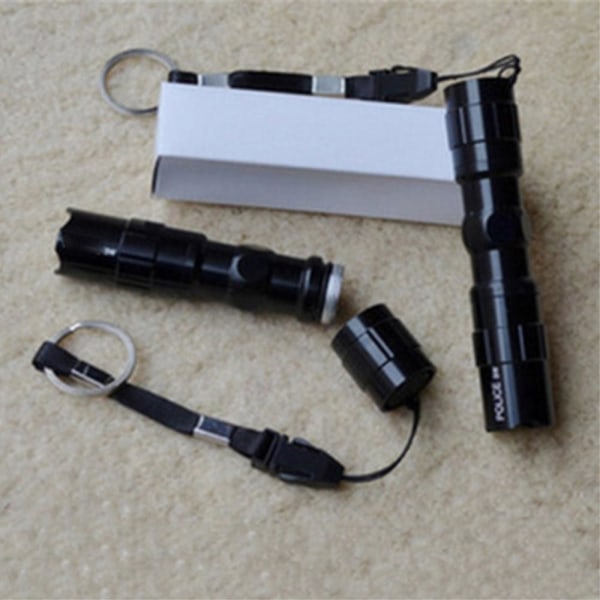 3W mini LED lommelygte udendørs camping lommelygte til jagtvandring Black