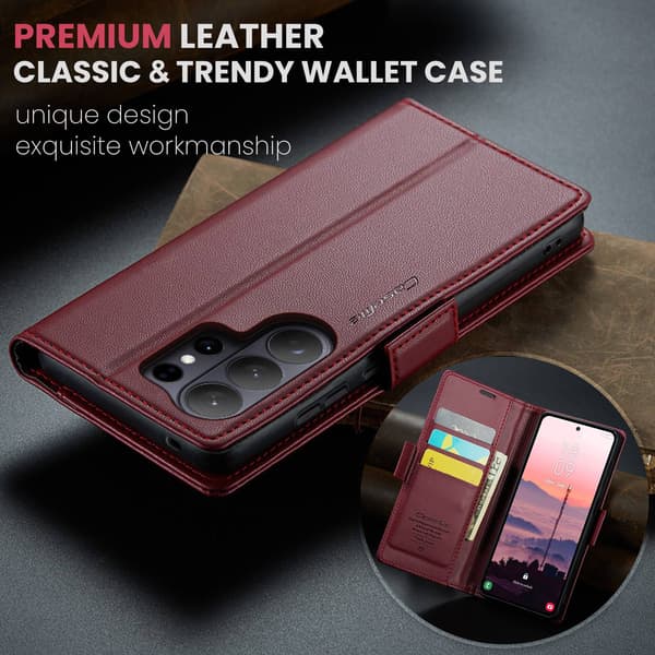 CASEME Plånboksfodral Samsung Galaxy S26 Ultra - Röd röd