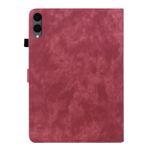 Surfplattefodral med tigertryck till Samsung Galaxy Tab S12+ Röd