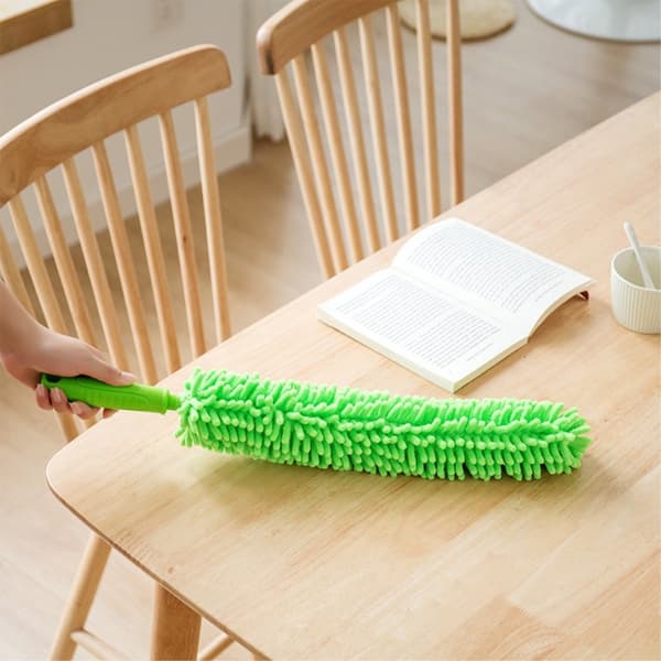 2,5 m teleskooppijousiliina Pölyliina Puhdistus - Teleskooppitanko + pölyliina Green