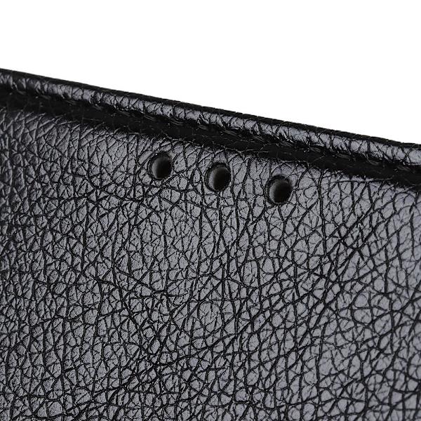 Sony Xperia 5 II Tekstureret Split Pung Taske - Sort Black