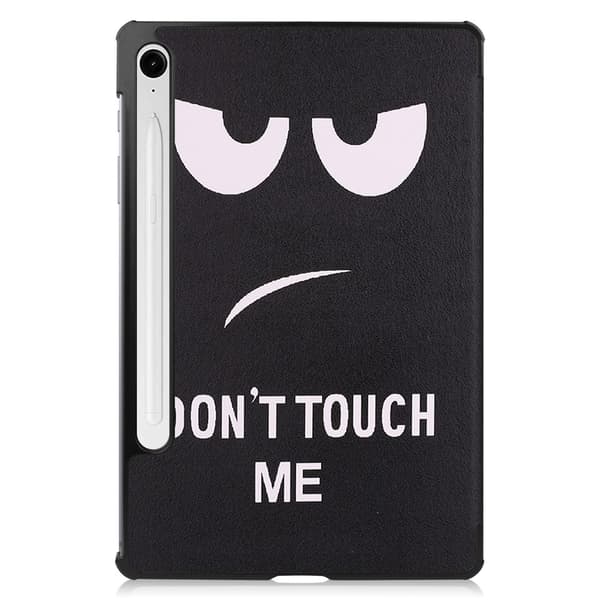 Til Samsung Galaxy Tab S10 Lite / S10 FE / S9 FE Etui med Mønster og Stativ - Don't Touch Me Multicolor