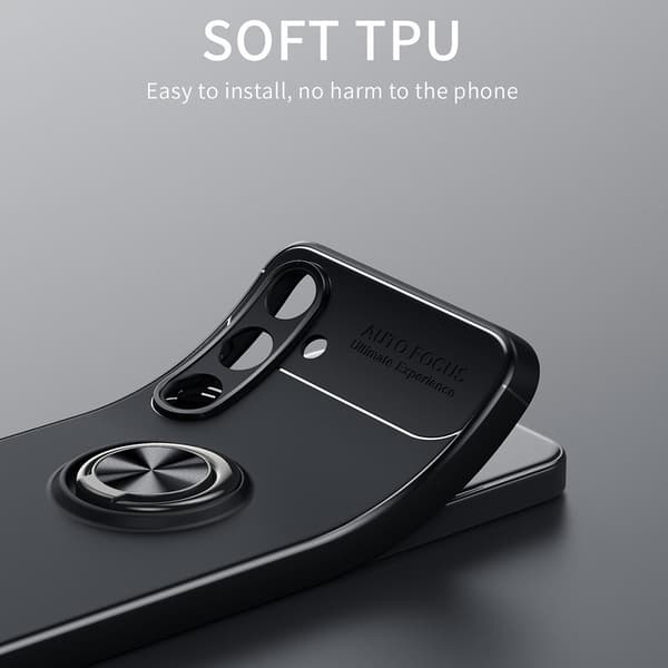 Samsung Galaxy S24+ TPU Deksel Med Fingerring - Svart Black