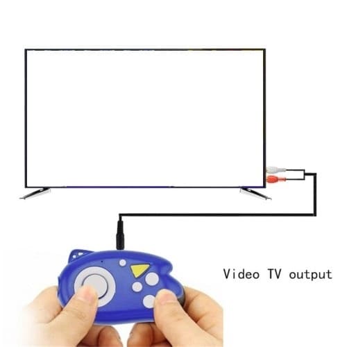DATA FROG Bärbar 8 - bitars Retro TV - spelkonsol Inbyggd minikontroll för 89 spel Svart