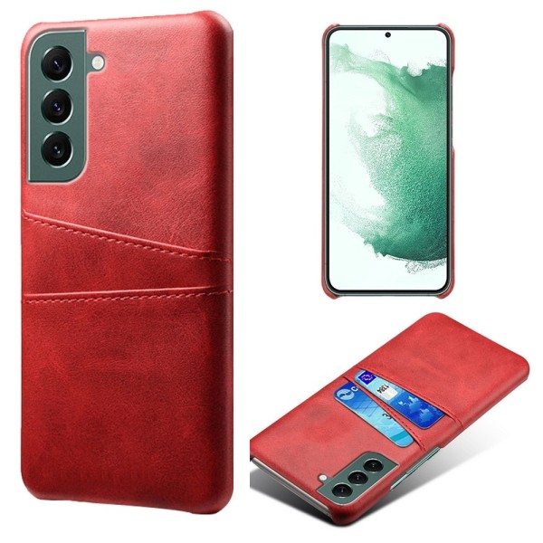 Til Samsung Galaxy S24 KSQ PU-læderbelagt skal hårdt etui Red