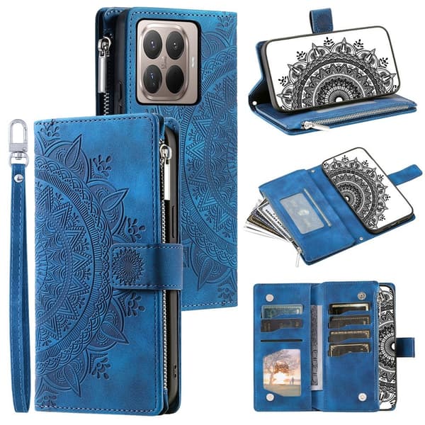 Xiaomi 17T Lompakkokotelo Mandala Blue
