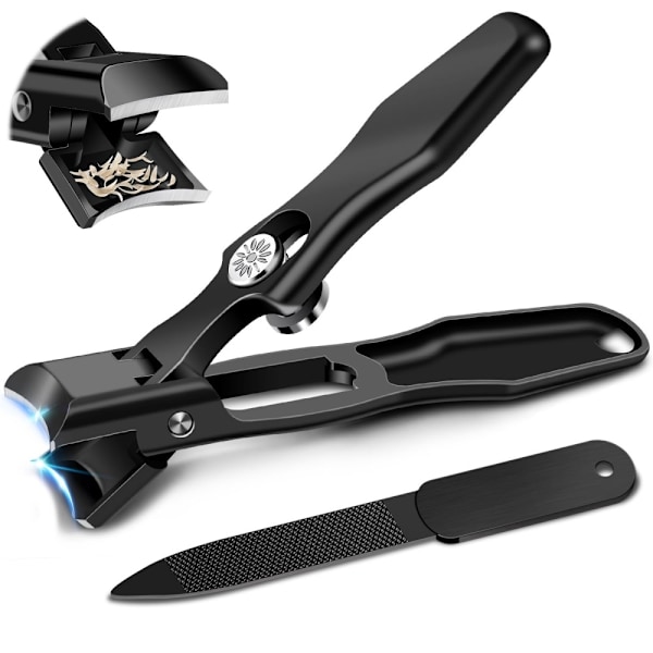 Nail Clipper Stainless Steel Fingernails Toenails Cutter Nail Trimmer Manicure Tool Black