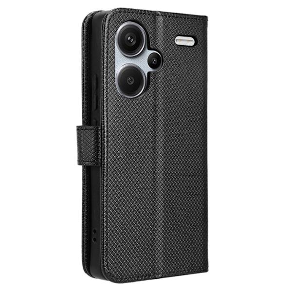 Til Xiaomi Redmi Note 13 Pro+ Wallet Case Cover Black