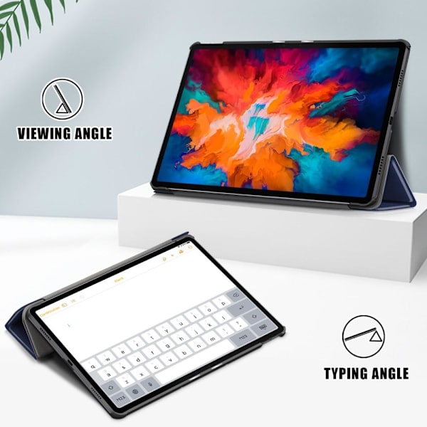 Tri - fold Veske til Lenovo Tab P11 Pro TB - J706F - Blå Blue