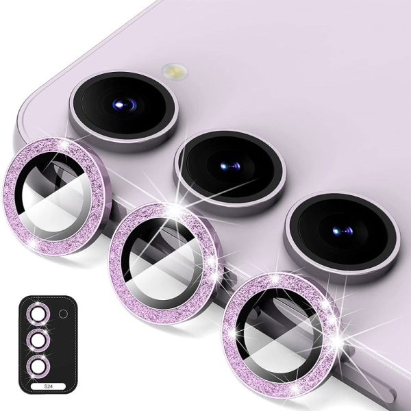 ENKAY For Samsung Galaxy S24 Camera Lens Protector Tempered Glass Purple