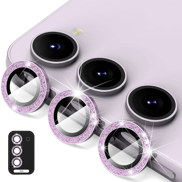 ENKAY Samsung Galaxy S24 Kameran Linssisuojus Lasi Purple
