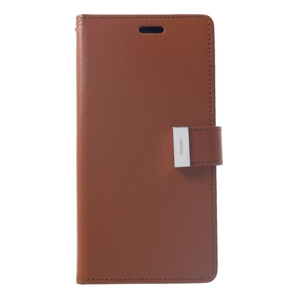 MERCURY GOOSPERY Rich Diary Lompakkokotelo iPhone XS Max - Ruskea Brown