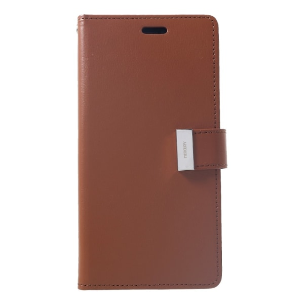 Mercury GOOSPERY Rich Diary til iPhone XS Max - Brun Brown