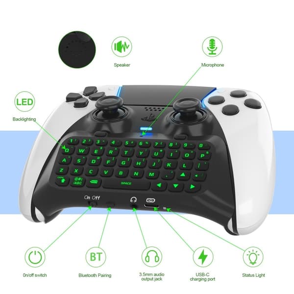 Sony PS5 DualSense Edge trådløs Bluetooth - tastatur - gamepad Black